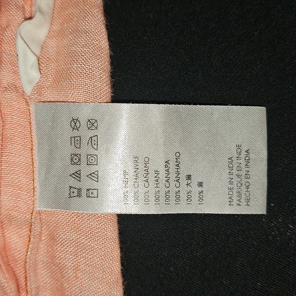 Anthropologie Harmony Hemp Salmon Pink King Duvet - Picture 5 of 11